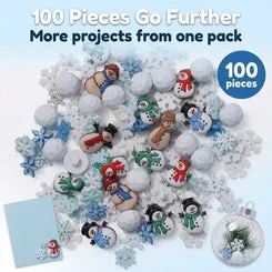 Buttons Galore Winter Button Super Value Pack Winterknöpfe 100 Stück