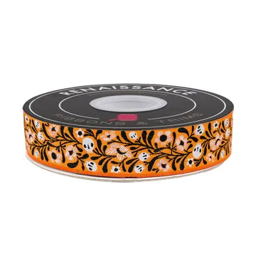 Renaissance Ribbon Witchy Ways Skull Vine Webband 25mm 1 Yard