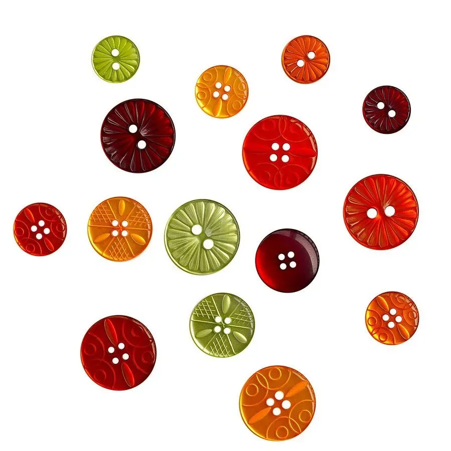 Buttons Galore Fancy Fall Herbstknöpfe 15 Stück zum Annähen
