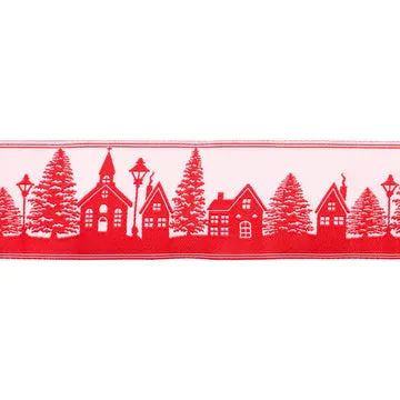 Renaissance Ribbon Buon Natale Christmas Village Webband 38mm 1 Yard