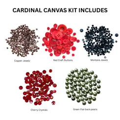 Buttons Galore Cardinal Bastelset rot Knopfbild
