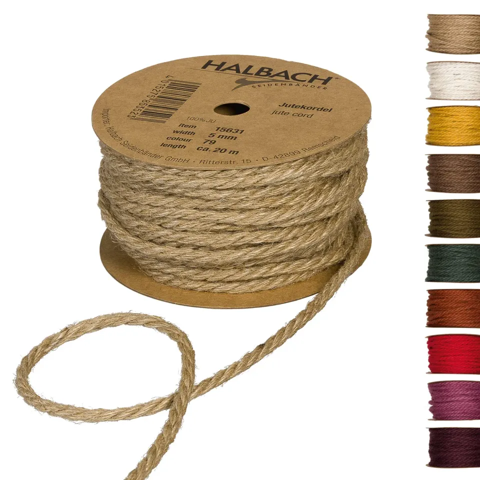 Halbach Jutekordel 5 mm x 20 m 100% Jute