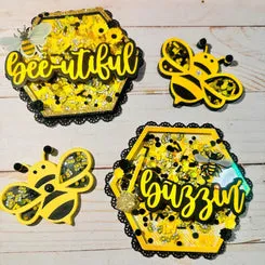 Buttons Galore Sprinkletz Bumble Bees Bastelstreu 12g Bienen