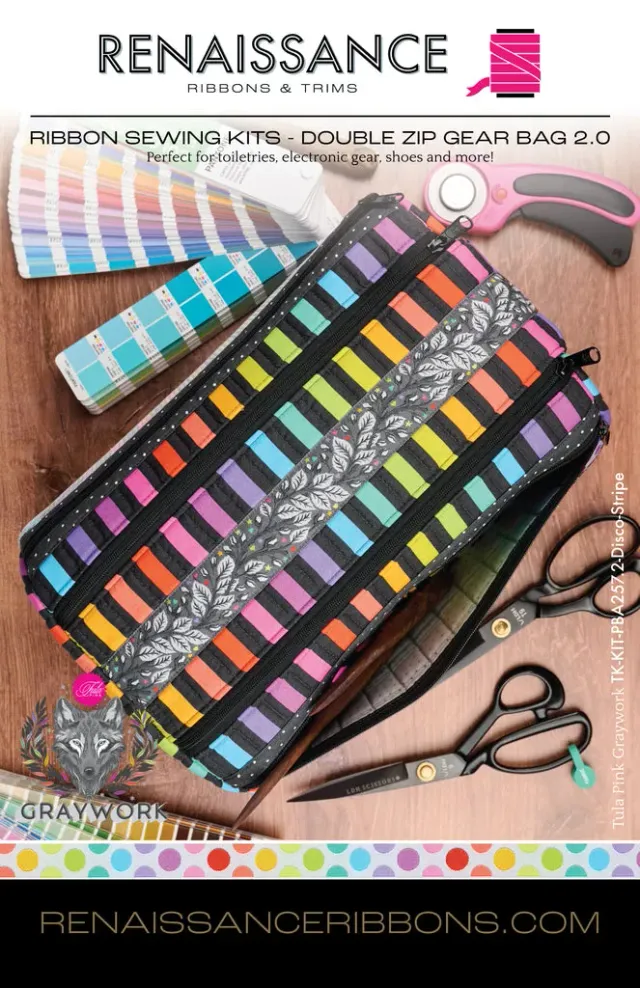 Renaissance Ribbon Double Zip Gear Bag 2.0 Sewing Kit