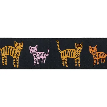 Renaissance Ribbon Catnap Tiger Stripes Band Schwarz 1 Yard