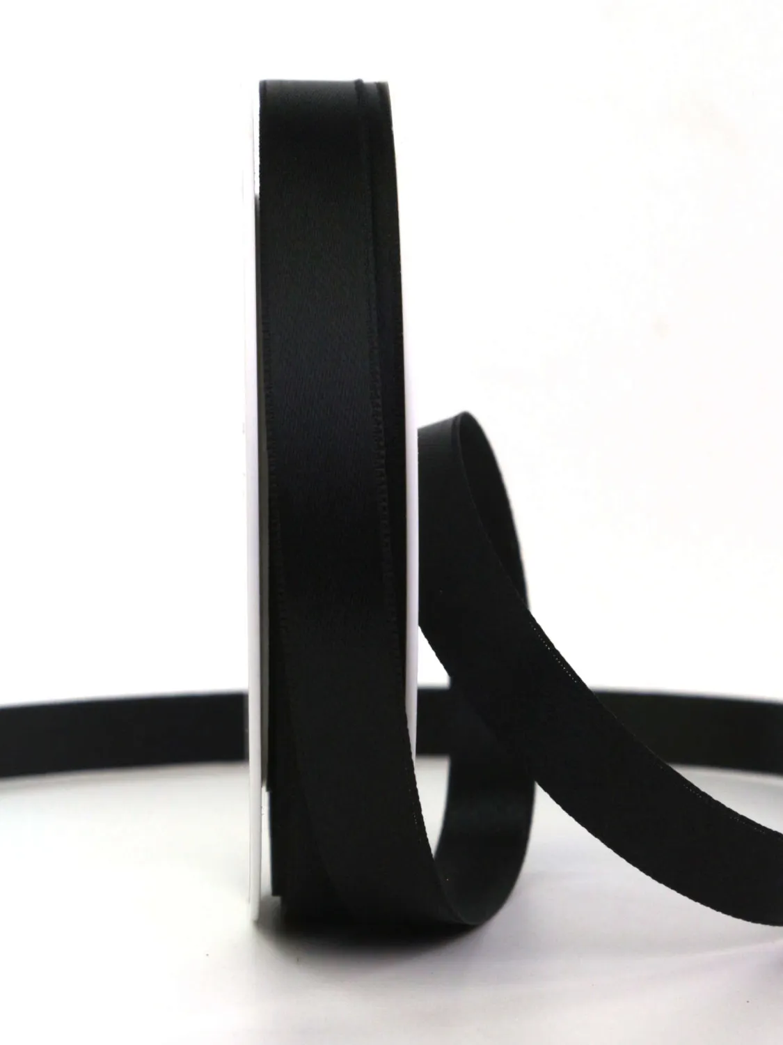 ALJO DESIGN Satinband schwarz mit Seidenglanz