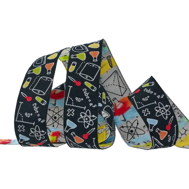 Renaissance Ribbon Back to School Math n Science Webband 22mm 1 Yard