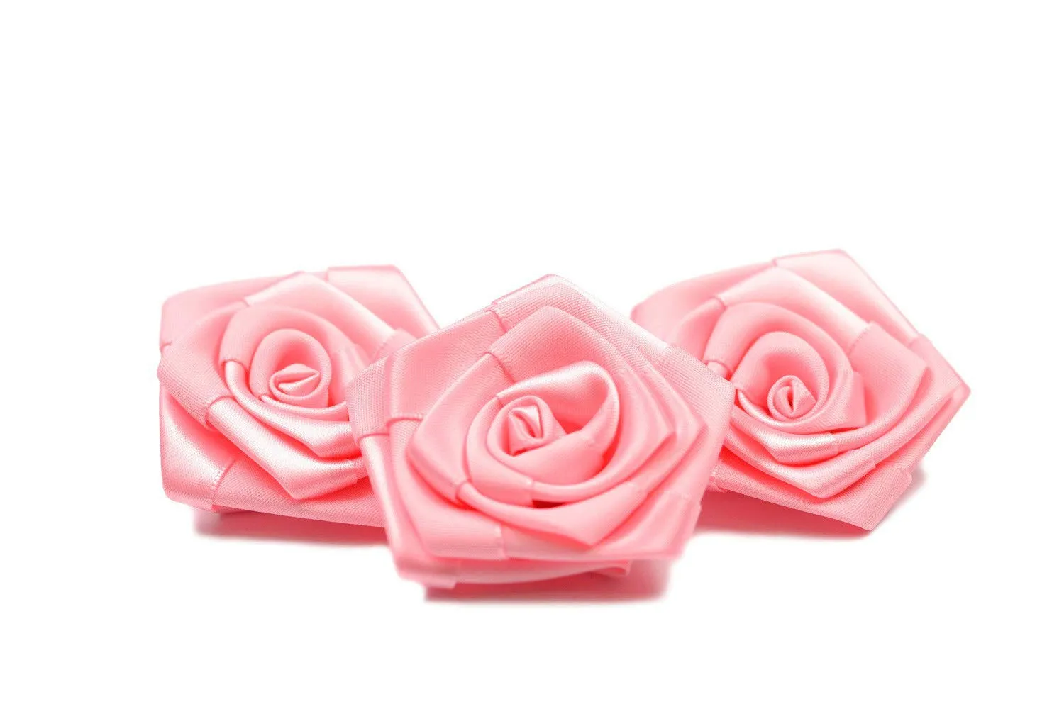Creativery Satinrosen Aufnäher Deko-Blumen