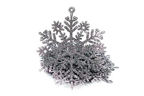 Creativery Weihnachtsschmuck Glitzer Schneeflocken