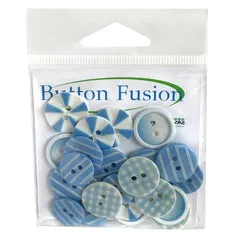 Buttons Galore Blues Medley Nähknöpfe 15 Stück blau