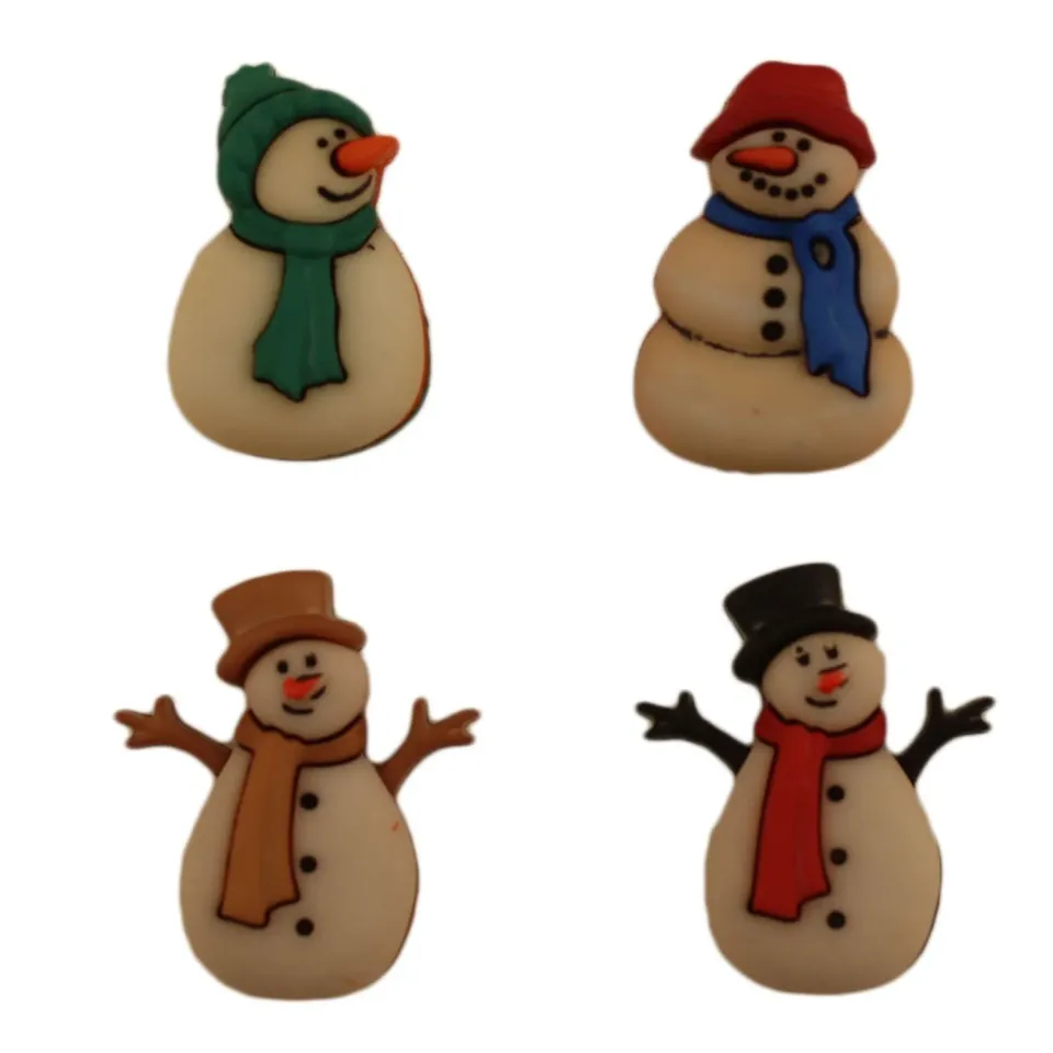 Buttons Galore Winter Old Fashioned Snowmen Knöpfe 4 Stück