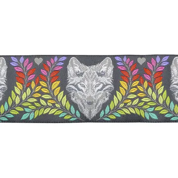 Renaissance Ribbon Graywork Wolf of Pink Street Schmuckband 5cm 1 Yard