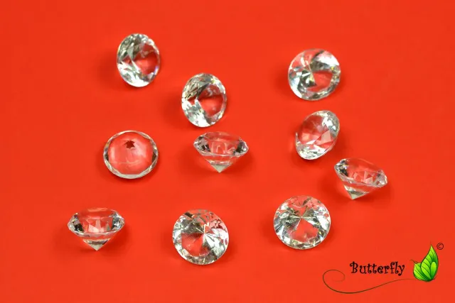 Creativery Deko Diamanten klar 2cm 10 Stück Streudeko