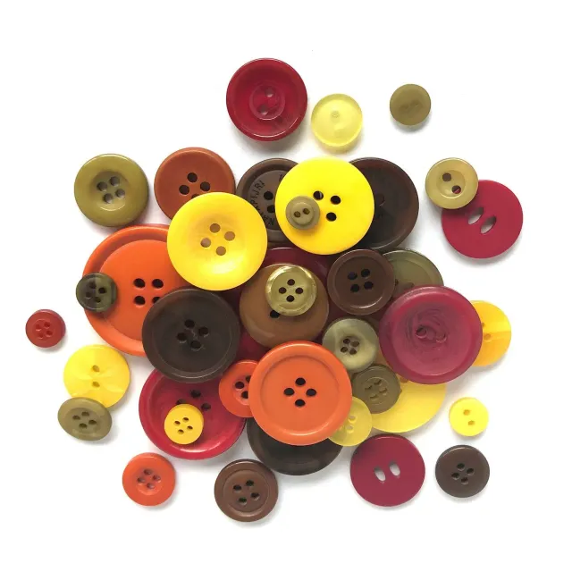 Buttons Galore Harvest Nähknöpfe 227g Mix Herbst-Mix