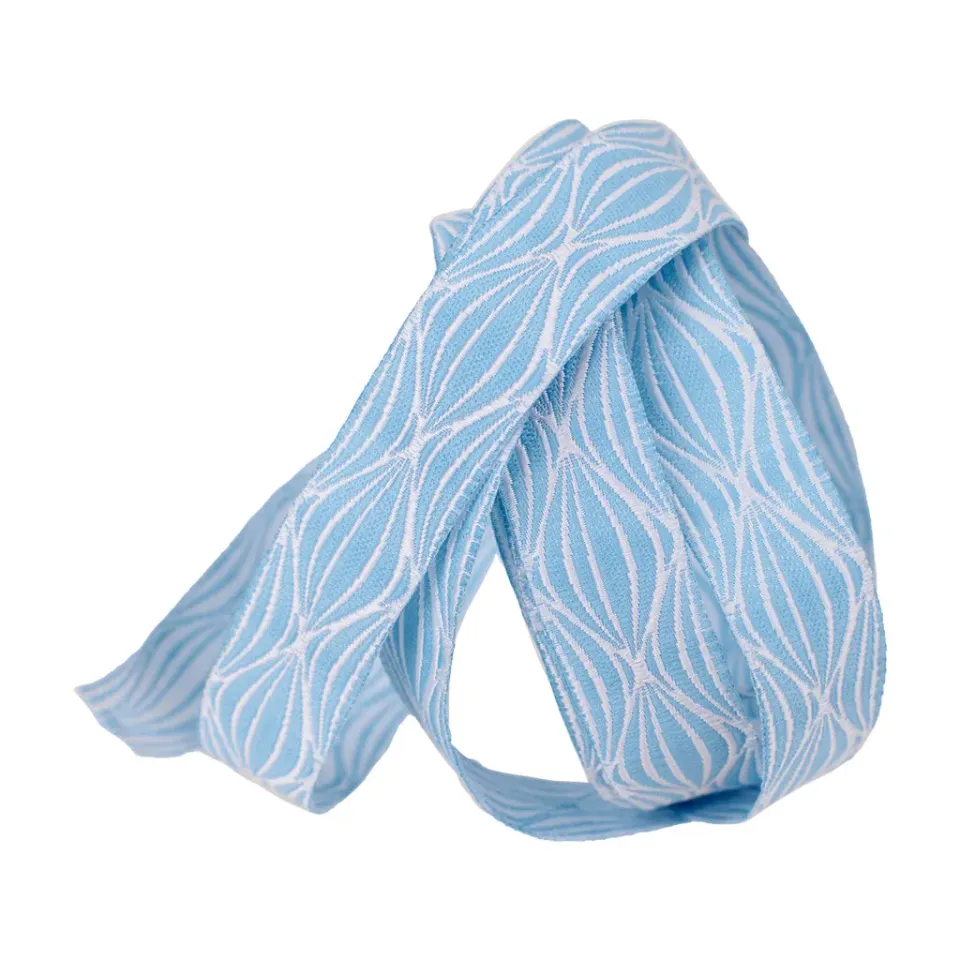 Renaissance Ribbon By the Seaside Wave in Blue Webband 1 Yard