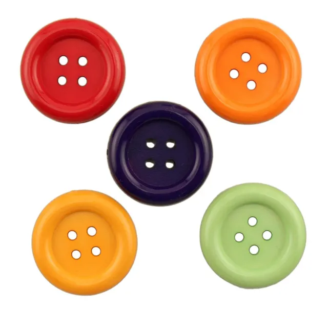 Buttons Galore Autumnal Big Buttons Knöpfe 5 Stück Herbst 32 mm