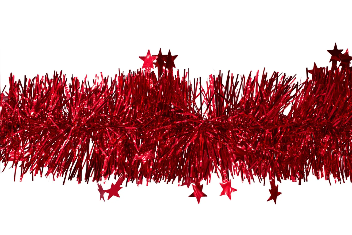 Creativery Weihnachtsgirlande Lametta mit Sternen