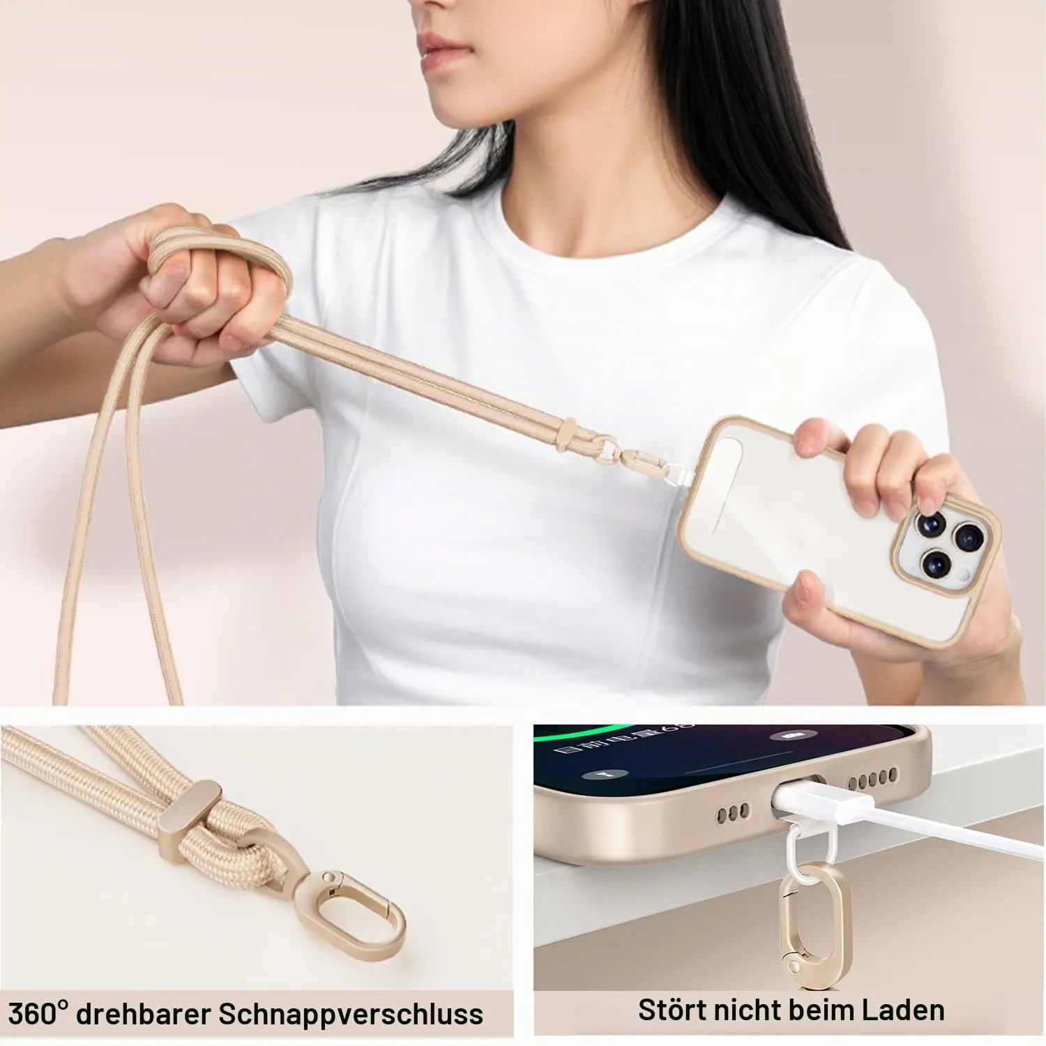 MORSUNBELA Handykette verstellbar 40-80 cm