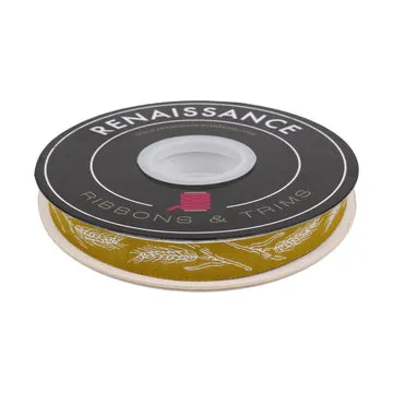 Renaissance Ribbon Farmstead Fields of Gold Webband 5/8", 1 Yard