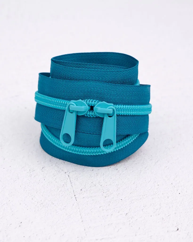 Renaissance Ribbon Aquamarine #5 Reißverschluss Aquamarin