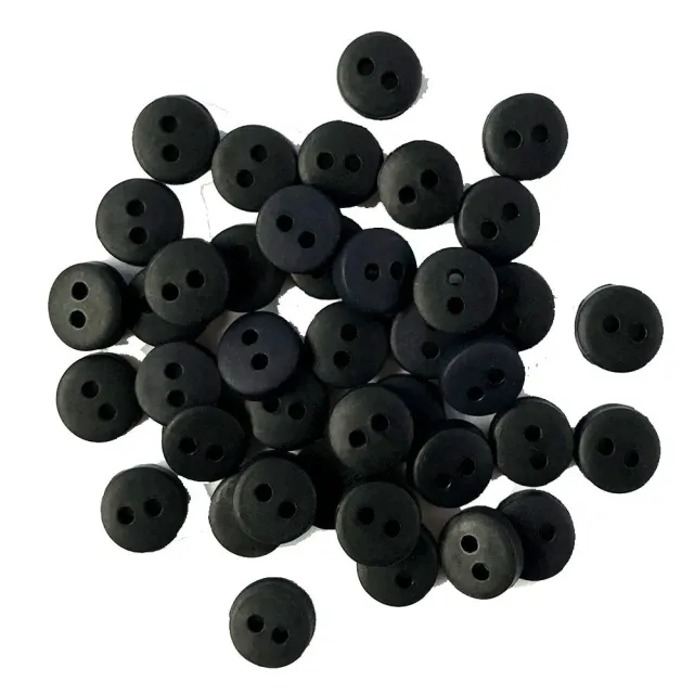 Buttons Galore Tiny Black Nähknöpfe 35 St schwarz matt 6 mm