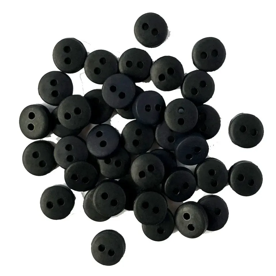 Buttons Galore Tiny Black Nähknöpfe 35 St schwarz matt 6 mm