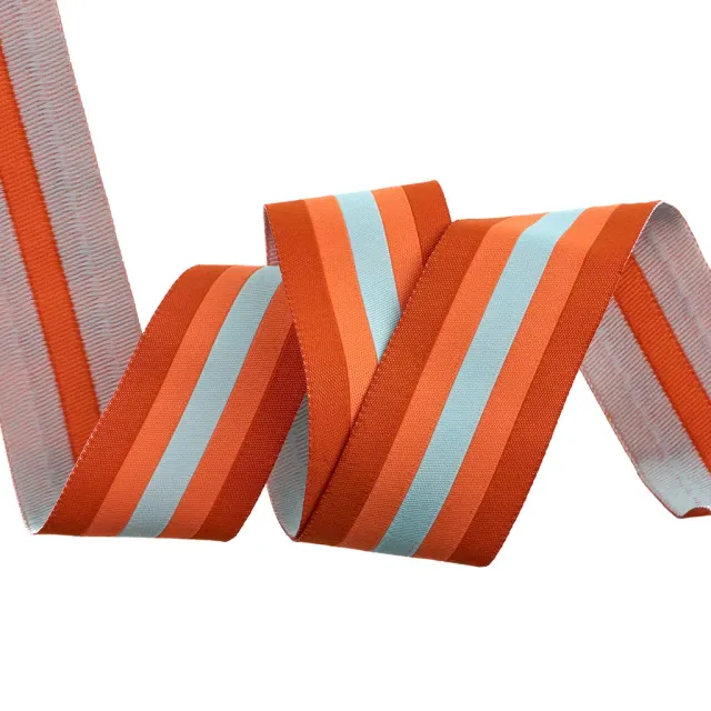 Renaissance Ribbon Great Outdoors Retro Stripe Schmuckband Rust 1 Yard