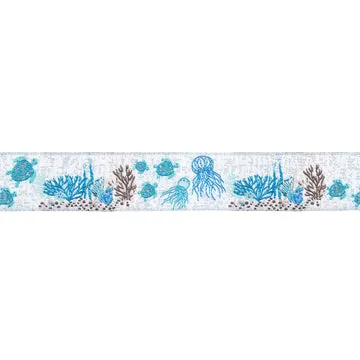 Renaissance Ribbon Gulf Breeze Turtle Bay Webband 22mm 1 Yard