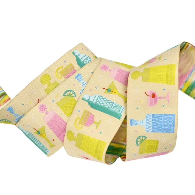 Renaissance Ribbon Market Days Happy Hour Webband Gelb 38mm 1 Yard