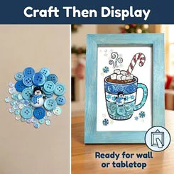Buttons Galore Hot Cocoa Frame DIY-Bastelset Bilderrahmen 5 x 7 Zoll