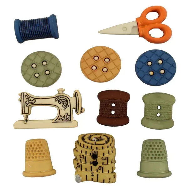 Buttons Galore Sewing Nähknöpfe 9 Stück Nähmotive