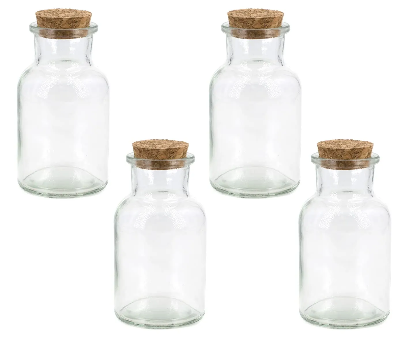 Creativery Glasflaschen mit Korken klar Dekoflaschen Set