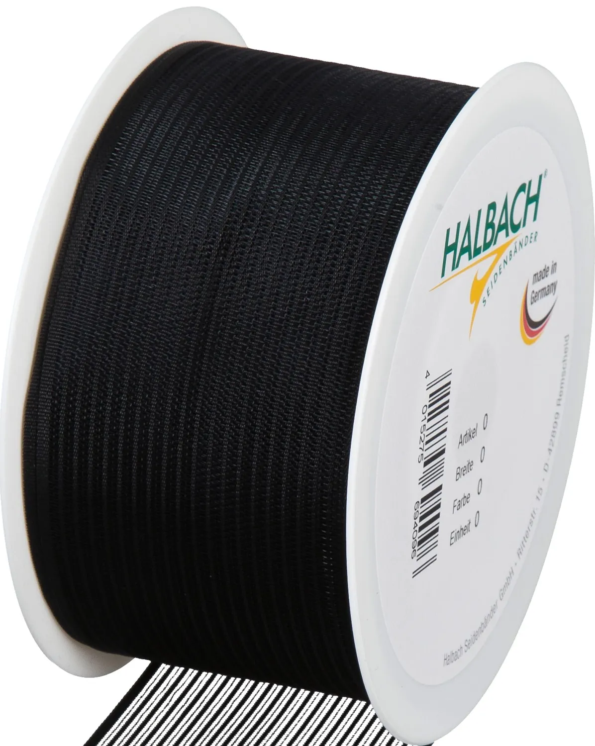 Halbach Trauerflor gestreift Bandrolle
