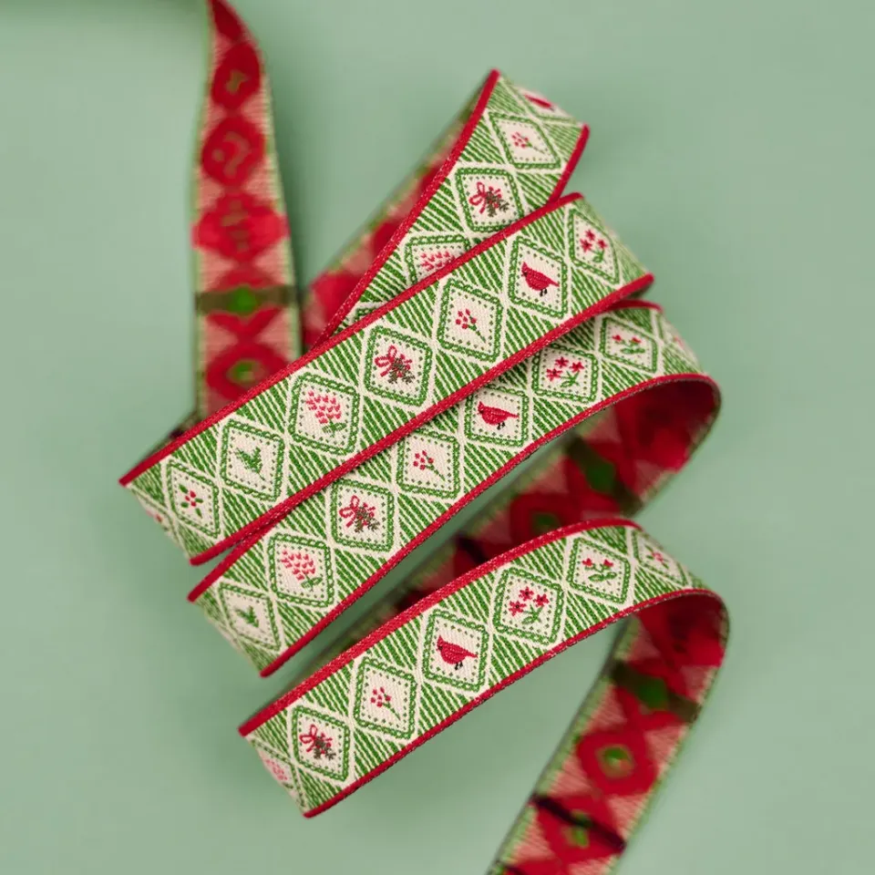 Renaissance Ribbon Holiday Cheer Holiday Charm Weihnachtsband 16mm 1 Yard