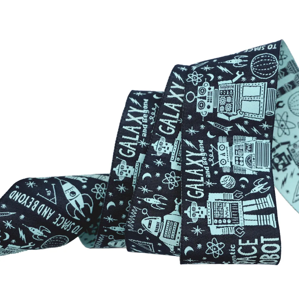 Renaissance Ribbon Blastoff Space Robot Webband 1 Yard