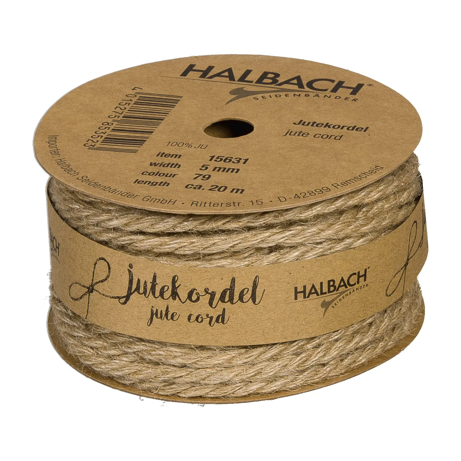 Halbach Jutekordel 5 mm x 20 m 100% Jute