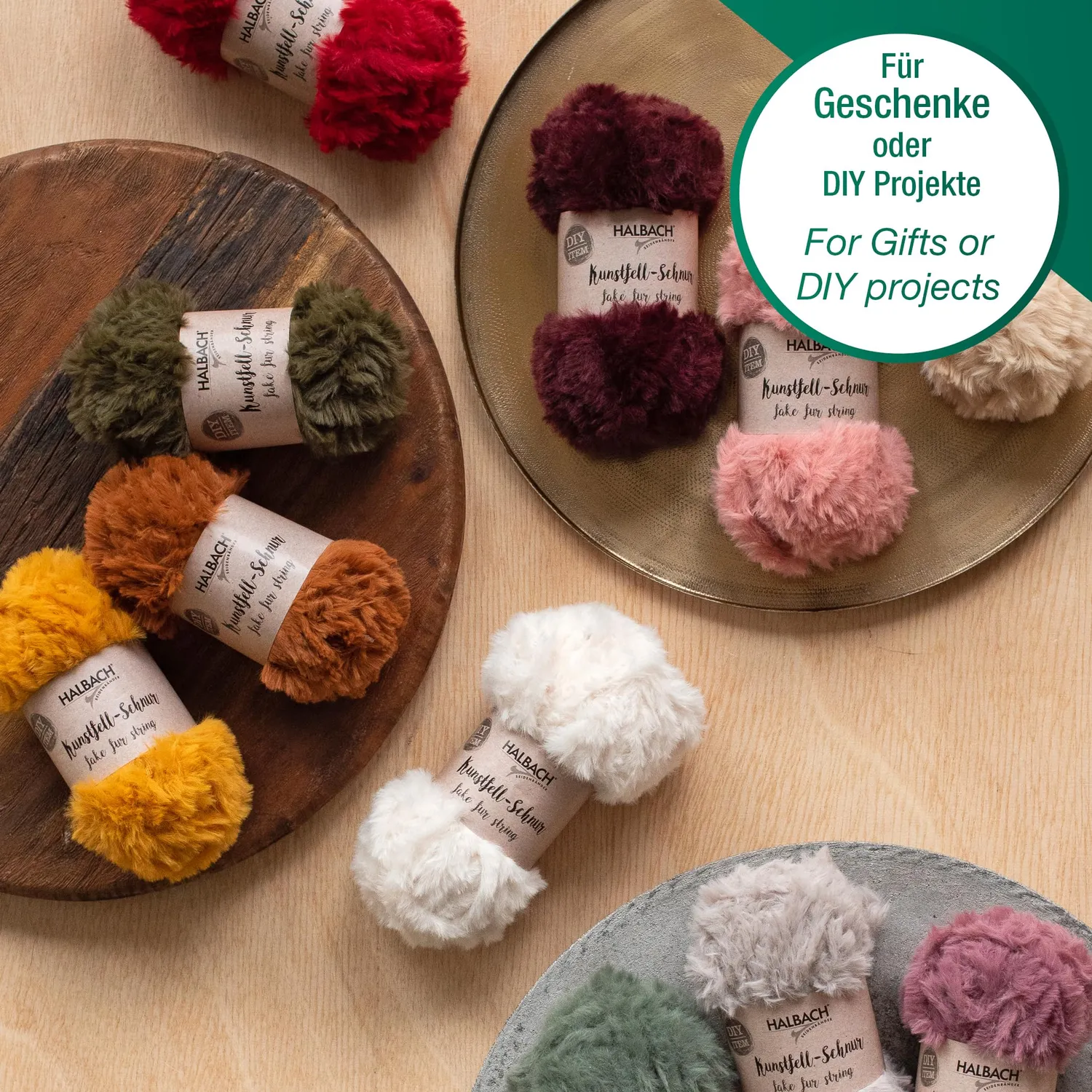 Halbach Kunstfell-Schnur Kuschelwolle 50g Strickwolle