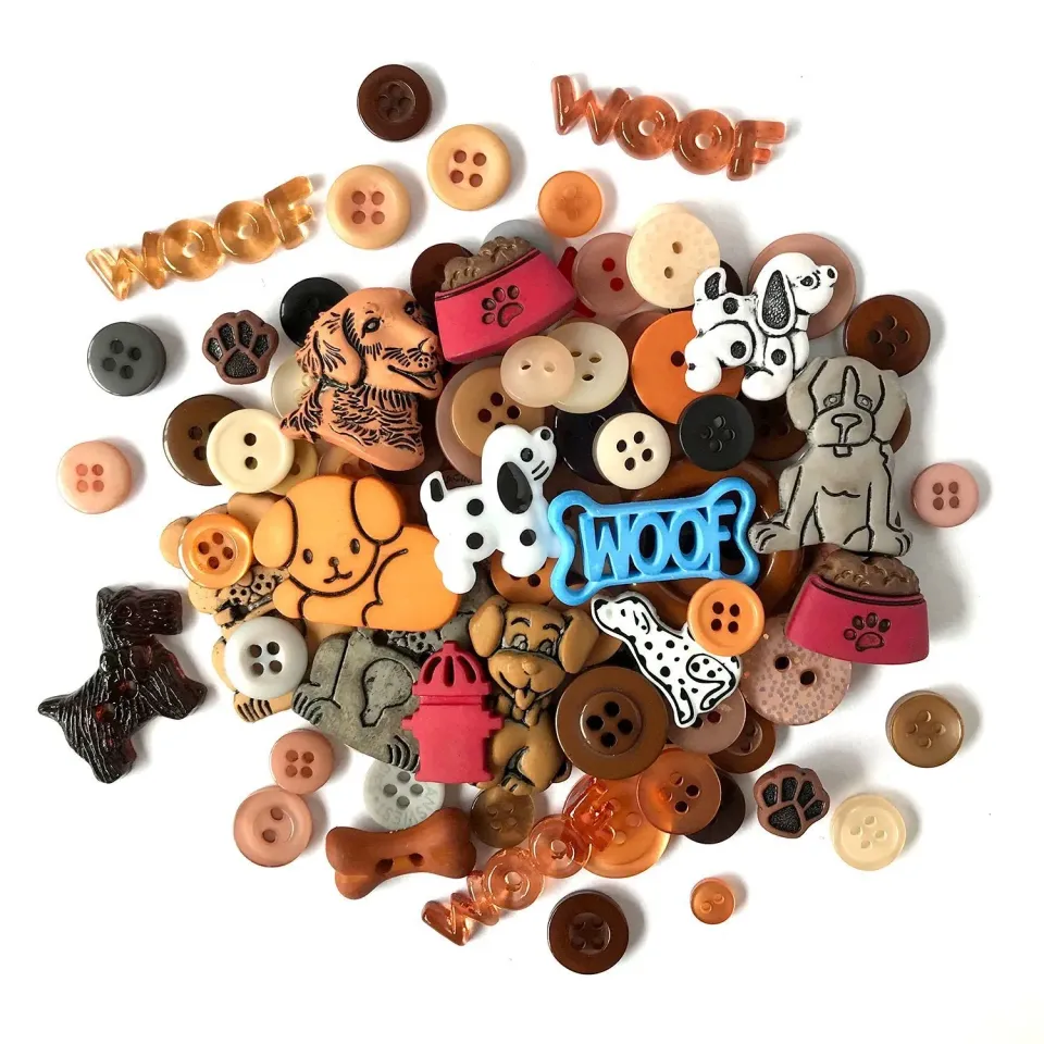 Buttons Galore Dogs Value Pack Hundeknöpfe 50 Stück