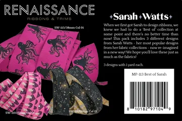 Renaissance Ribbon Best of Sarah Watts Mini Designer Pack Webband 3x1Y
