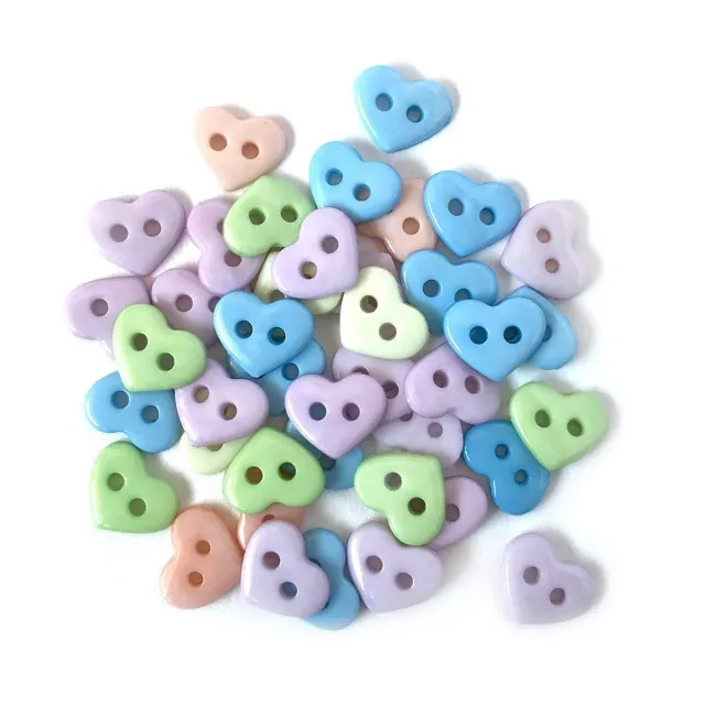 Buttons Galore Tiny Collection Pastel Hearts Herzknöpfe