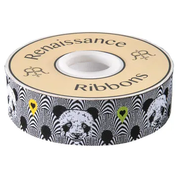 Renaissance Ribbon Linework Pandas Lovers Band 1 1/2 Zoll
