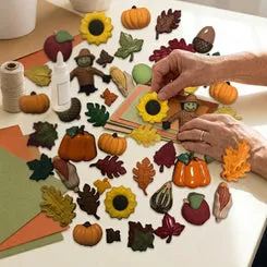 Buttons Galore Fall Bastelknöpfe 50 Stück Herbstmotive