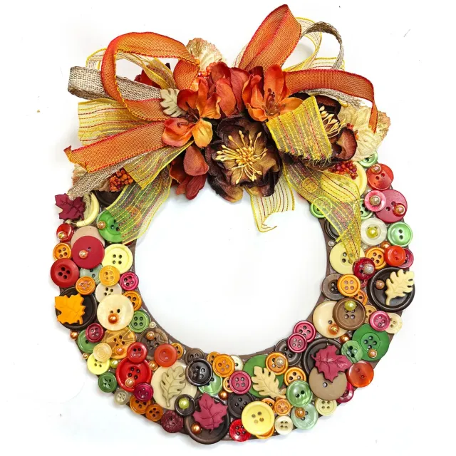 Buttons Galore Autumn Harvest Autumn Wreath Kranz-Bastelset