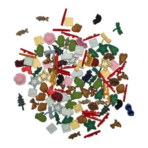 Buttons Galore 500 Mini Flat Backs Bastelknöpfe Mini Mix