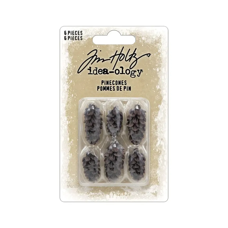 Idea-ology Tim Holtz Christmas Pinecones Tannenzapfen 6er
