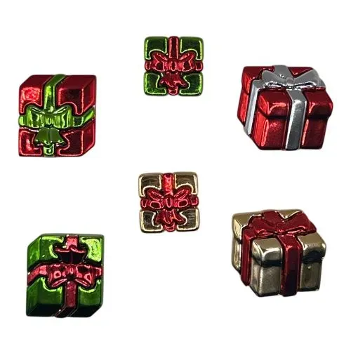 Buttons Galore Yuletide Gifts Geschenkknöpfe 6 Stück Metallic