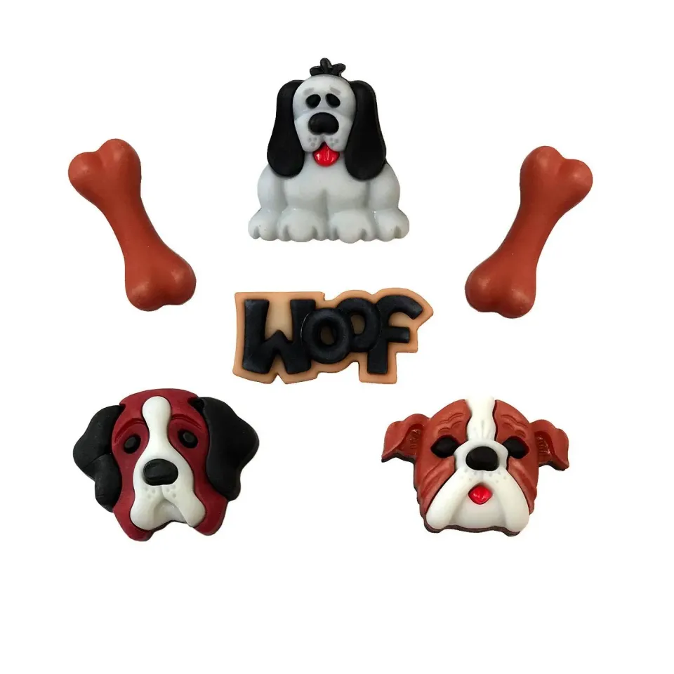 Buttons Galore Pets and Pals It's a Dogs Life Knöpfe 6-teilig Hund