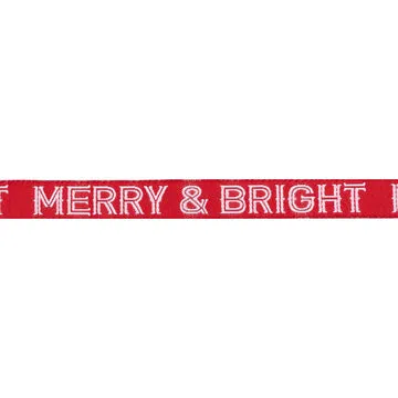 Renaissance Ribbon Merry and Bright Gingerbread Band 1 Yard