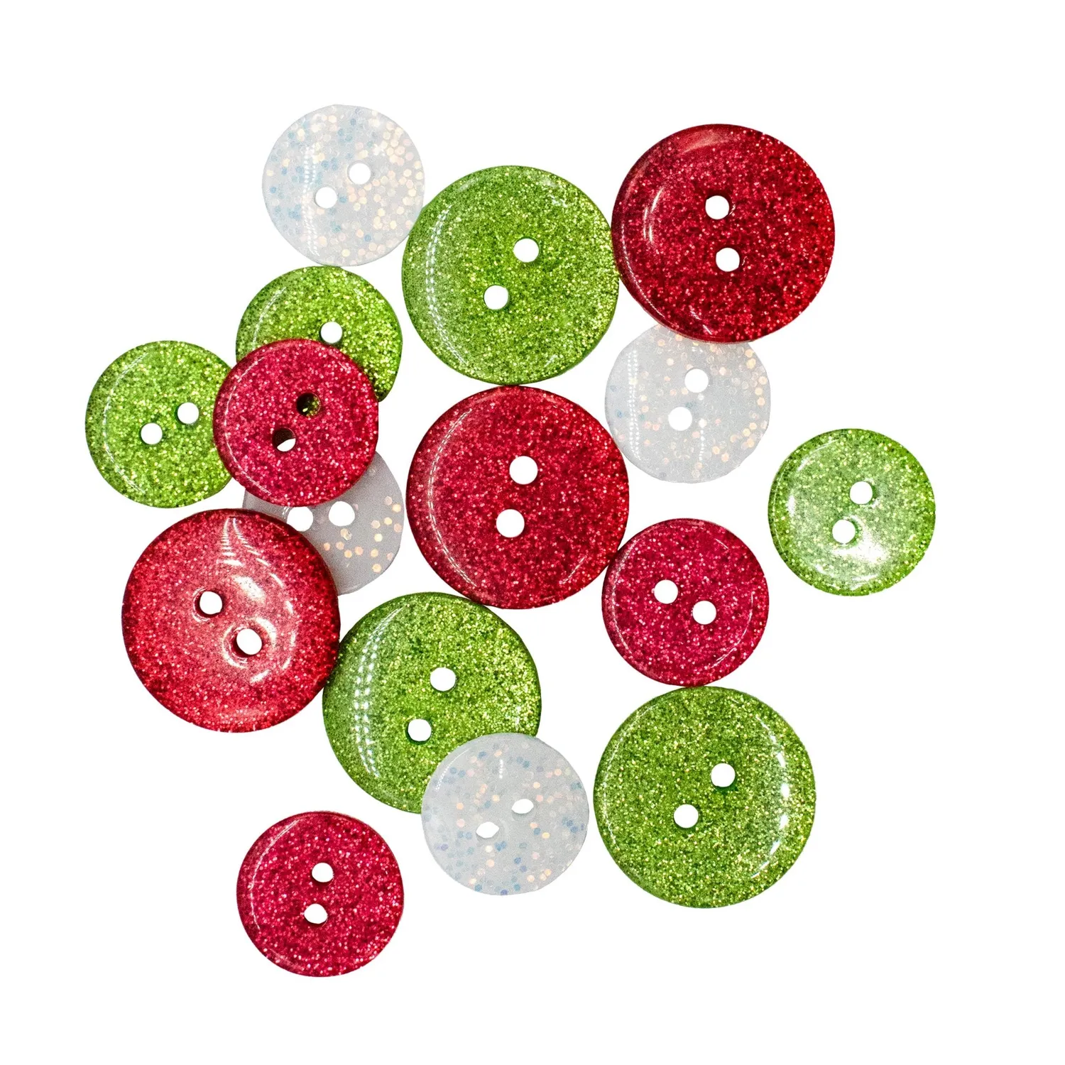 Buttons Galore Christmas Set 6 Knöpfe 40 Stück Weihnachten
