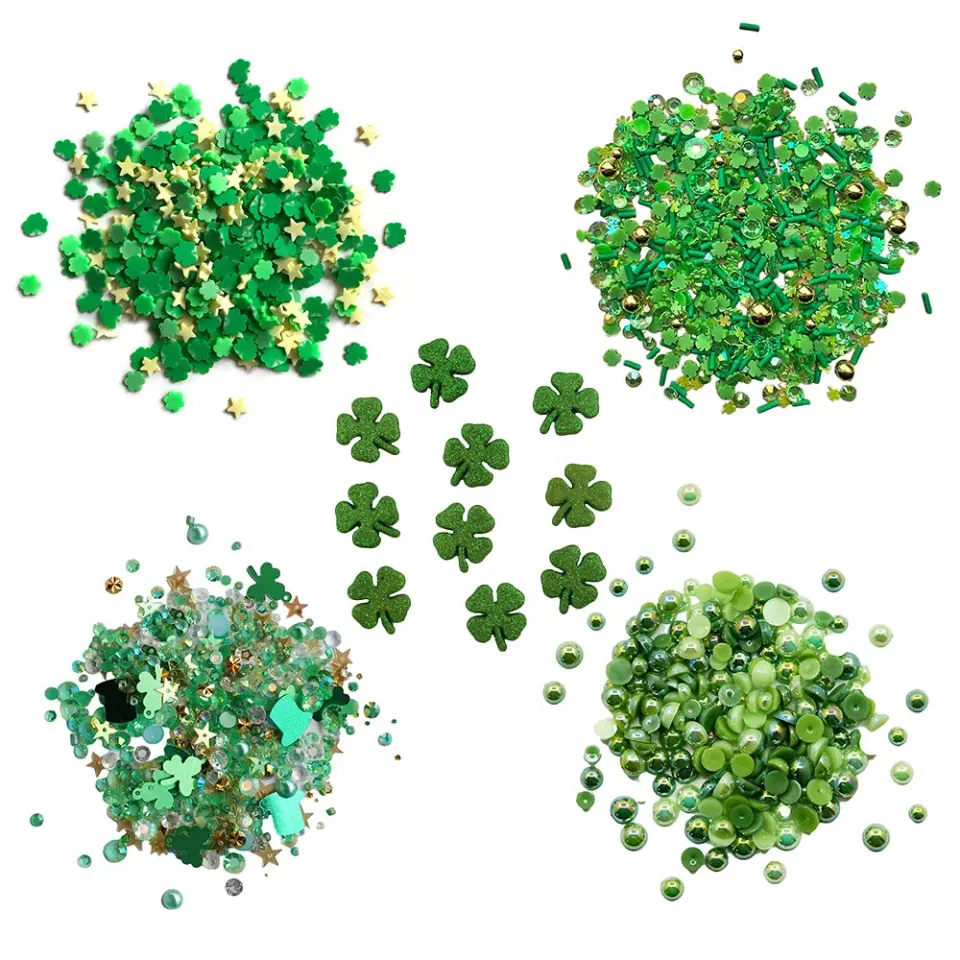 Buttons Galore St. Patrick's Day Streudeko 5er-Pack grün gold